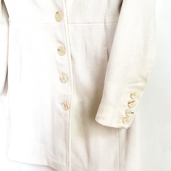 old navy ivory peacoat button down  S - Picture 5 of 6